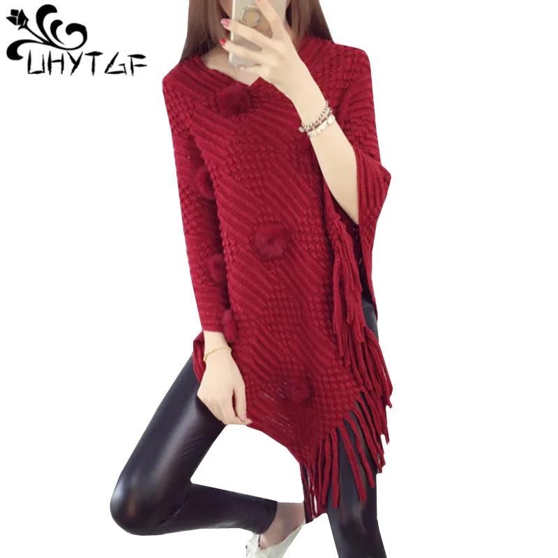 UHYTGF Spring Knit Sweater Women Korean Loose Tassel Shawl Sweater Coat Big Size Cloak Pullover Bat Shirt Sweater Coat 648
UHYTGF Spring Knit Sweater Women Korean Loose Tassel Shawl Sweater Coat Big Size Cloak Pullover Bat Shirt Sweater Coat 648