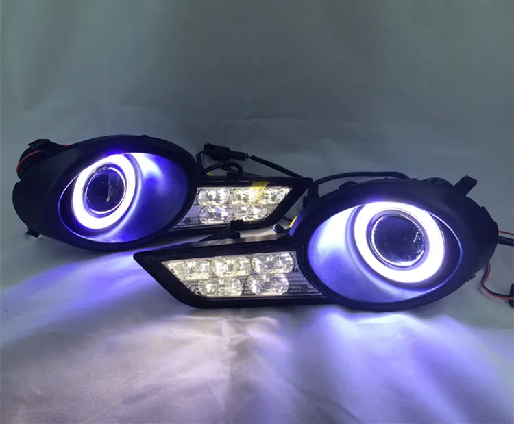 Светодиодные дневные ходосветильник DRL + COB angel eye (5 цветов) + галогенная противотуманная лампа с объективом проектора для toyota highlander 2009-11
Светодиодные дневные ходосветильник DRL + COB angel eye (5 цветов) + галогенная противотуманная лампа с объективом проектора для toyota highlander 2009-11