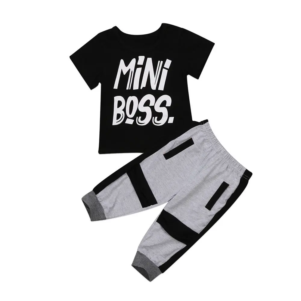 Pudcoco 2pcs Kids Baby Boy Casual Cotton Short Sleeve O-neck Mini Boss Printed T-shirt Pants Outfits Set 1-6years Helen115
Pudcoco 2pcs Kids Baby Boy Casual Cotton Short Sleeve O-neck Mini Boss Printed T-shirt Pants Outfits Set 1-6years Helen115