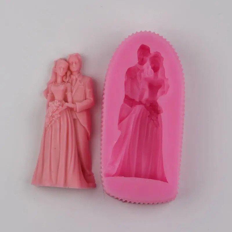 Art Craft Gift Soap Mold silicone Candle Fondant Sugar Cake Decoration tool Groom and bride's wedding dress Mould
Art Craft Gift Soap Mold silicone Candle Fondant Sugar Cake Decoration tool Groom and bride's wedding dress Mould
