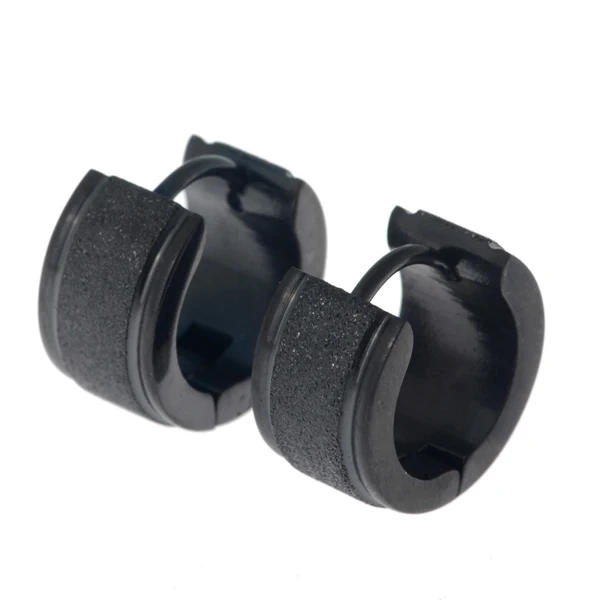 Fashion Mens Women Black Frosted Stainless Steel Round Hoop Earring 316L Stainless Steel Black Round Huggie Hoop Earring Gift
Fashion Mens Women Black Frosted Stainless Steel Round Hoop Earring 316L Stainless Steel Black Round Huggie Hoop Earring Gift