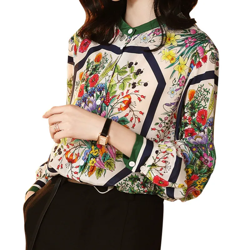 2019 Spring New Women Fashion Shirt High Quality Floral Print Long Sleeve Blouse Office Lady Blusas Chemise Plus Size Tops S-XXL
2019 Spring New Women Fashion Shirt High Quality Floral Print Long Sleeve Blouse Office Lady Blusas Chemise Plus Size Tops S-XXL