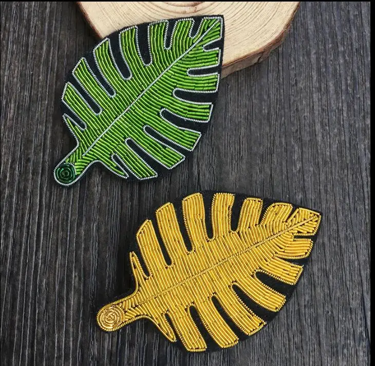 Banana Leaf Emboridered Patch Brooch Indian Silk Wire Handmade Embroidered Badge Fabric Patch Fashion Clothing DIY Craft Supply
Banana Leaf Emboridered Patch Brooch Indian Silk Wire Handmade Embroidered Badge Fabric Patch Fashion Clothing DIY Craft Supply