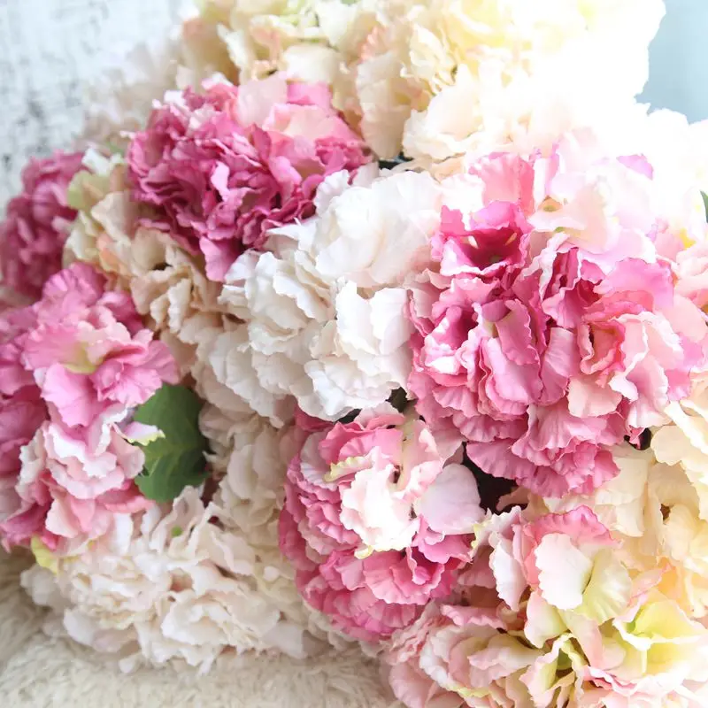 8Colors 34.5cm Silk Hydrangea Artificial Flower Wedding Bouquet Silk Flowers for Home Wedding Decoration fake flower
8Colors 34.5cm Silk Hydrangea Artificial Flower Wedding Bouquet Silk Flowers for Home Wedding Decoration fake flower