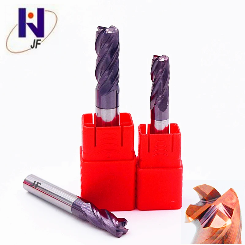 JF 3R0.5*8*D3*50*4F Solid Carbide 4 Flute Corner Radius End Mills HRC50 TiAlN Coated endmill cutter
JF 3R0.5*8*D3*50*4F Solid Carbide 4 Flute Corner Radius End Mills HRC50 TiAlN Coated endmill cutter