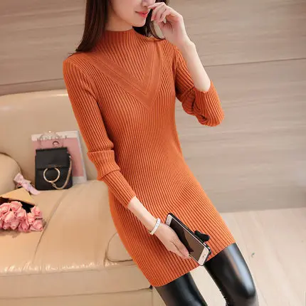 Autumn and winter new high - necked sweater women 's sweater sets of long - sleeved women' s long shirt
Autumn and winter new high - necked sweater women 's sweater sets of long - sleeved women' s long shirt