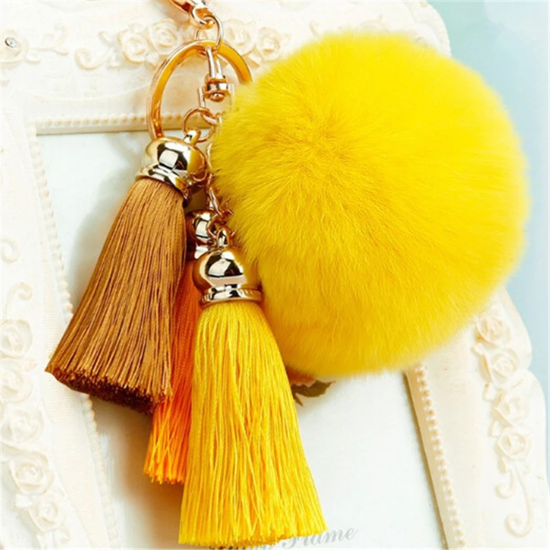 2018 Fashion Women Rabbit Fur Cony Hair Ball Pompom Charm Thrice Tassel Keychain Car Handbag Key Ring Pendant
2018 Fashion Women Rabbit Fur Cony Hair Ball Pompom Charm Thrice Tassel Keychain Car Handbag Key Ring Pendant
