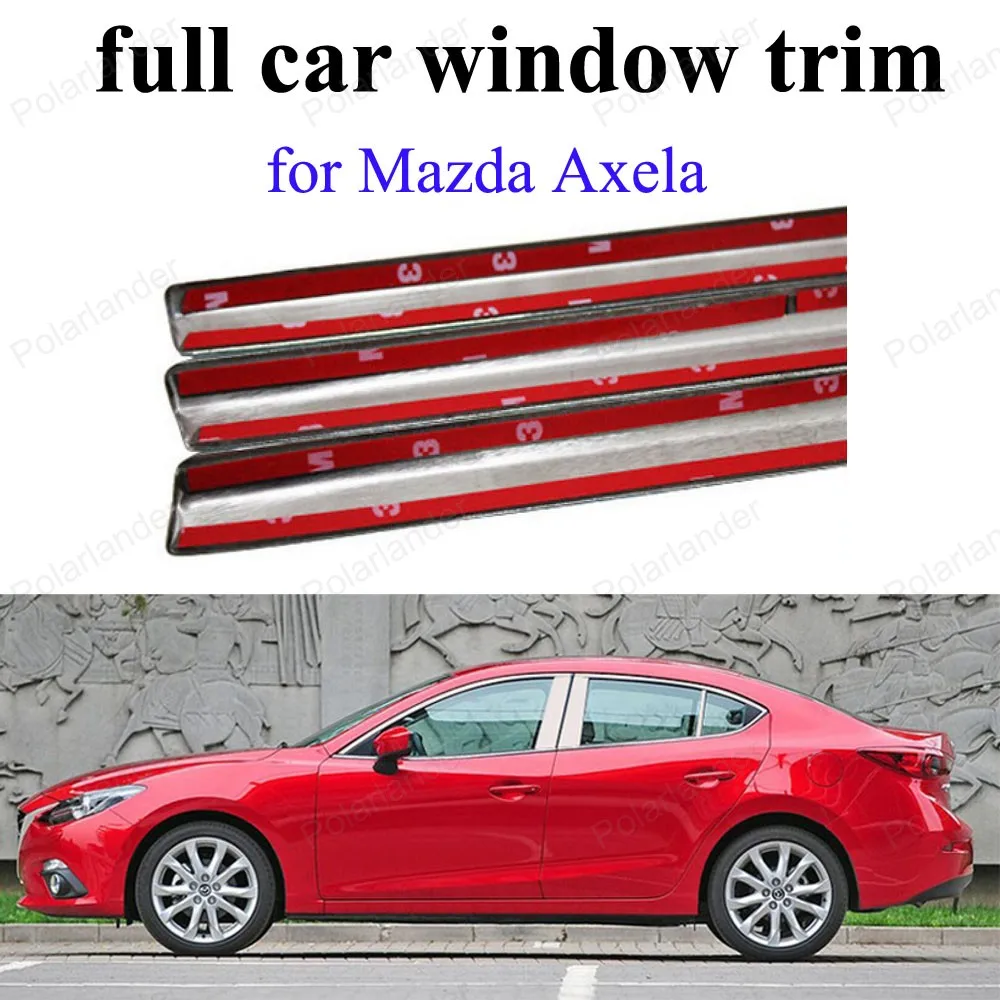 Accessories with center pillar For M-azda Axela Decoration Strips Stainless steel full Window Trim
Accessories with center pillar For M-azda Axela Decoration Strips Stainless steel full Window Trim