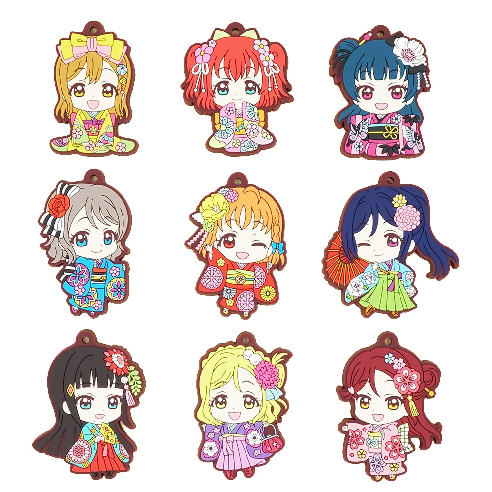 Резиновый брелок для ключей в стиле аниме Love Live Sunshine Aqours|love live|love live keychainkeychain anime |