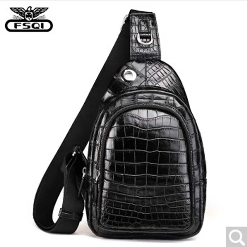 fasiqi Crocodile leather men chest bag leisure travel Multifunctional new stylish messenger tote large capacity crocodile skin
fasiqi Crocodile leather men chest bag leisure travel Multifunctional new stylish messenger tote large capacity crocodile skin