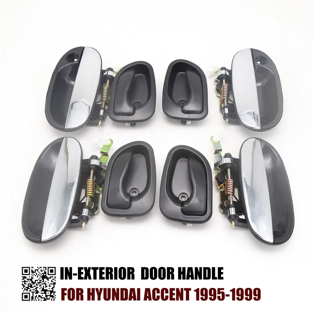 8PCS BLACK INTERIOR CHROME EXTERIOR DOOR HANDLE FOR HYUNDAI ACCENT 1995 1996 1997 1998 1999
8PCS BLACK INTERIOR CHROME EXTERIOR DOOR HANDLE FOR HYUNDAI ACCENT 1995 1996 1997 1998 1999