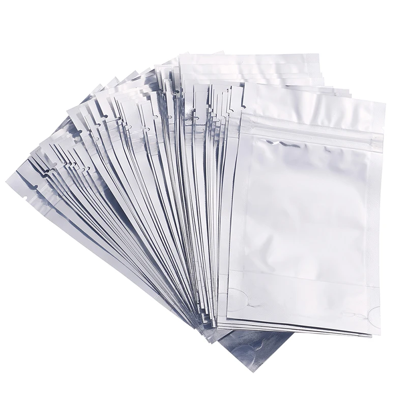20pcs Silvery Metallic Plastic Packaging Pouch for Food Tea Candy Cookie Baking Stand up Clear Aluminium Foil Zip Lock Bag
20pcs Silvery Metallic Plastic Packaging Pouch for Food Tea Candy Cookie Baking Stand up Clear Aluminium Foil Zip Lock Bag