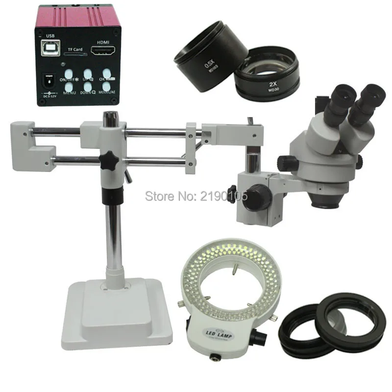 3.5x-90x double arm double - arm stereo zoom microscope + 140 megapixel HDMI USB industrial microscope camera +144 LED lamp main
3.5x-90x double arm double - arm stereo zoom microscope + 140 megapixel HDMI USB industrial microscope camera +144 LED lamp main