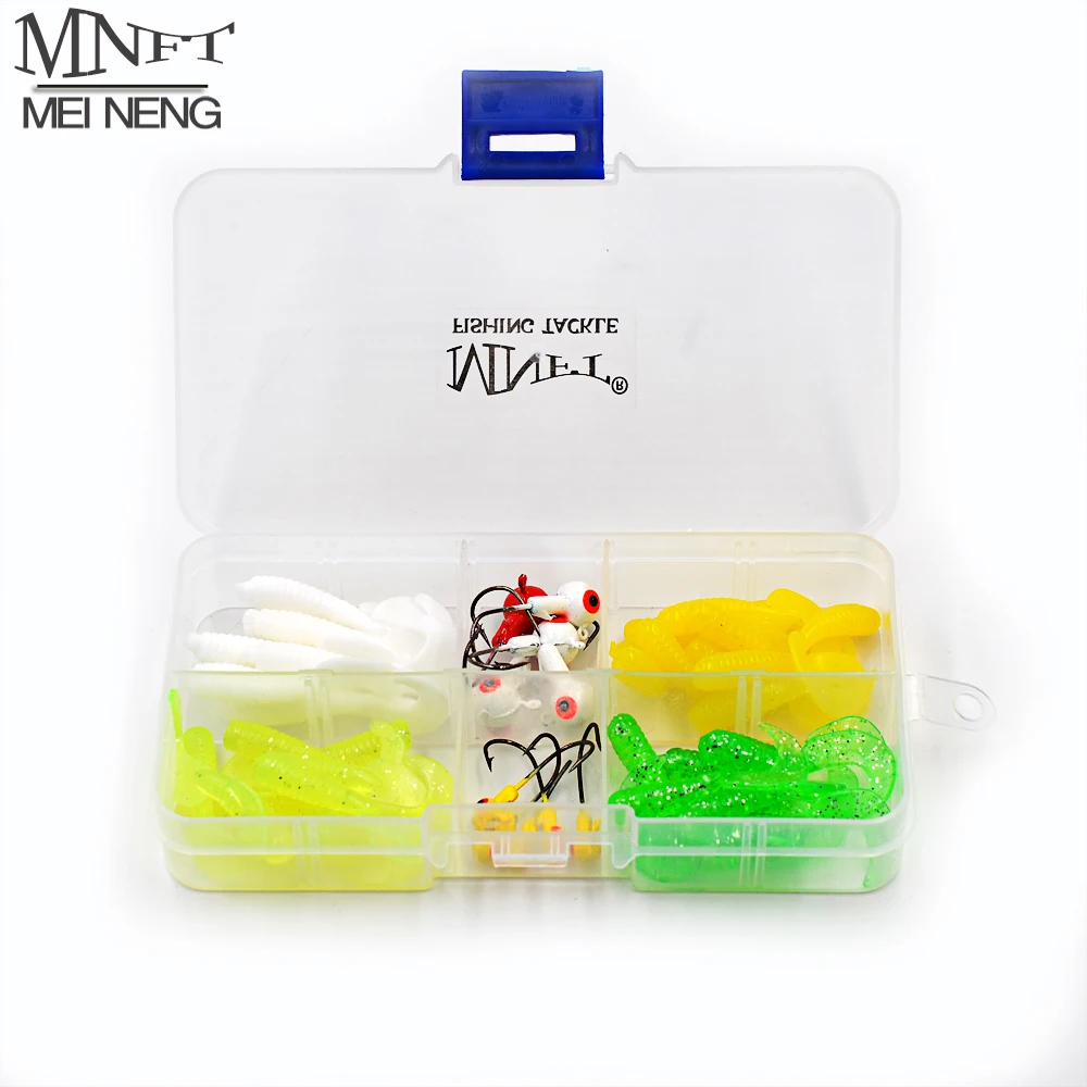 MNFT 50Pcs/ Box Mixed Fishing Soft Lure Lead Head Jig Hooks Wobblers Artificial Bait Silicone Fishing Lures Sea Fishing Tools
MNFT 50Pcs/ Box Mixed Fishing Soft Lure Lead Head Jig Hooks Wobblers Artificial Bait Silicone Fishing Lures Sea Fishing Tools