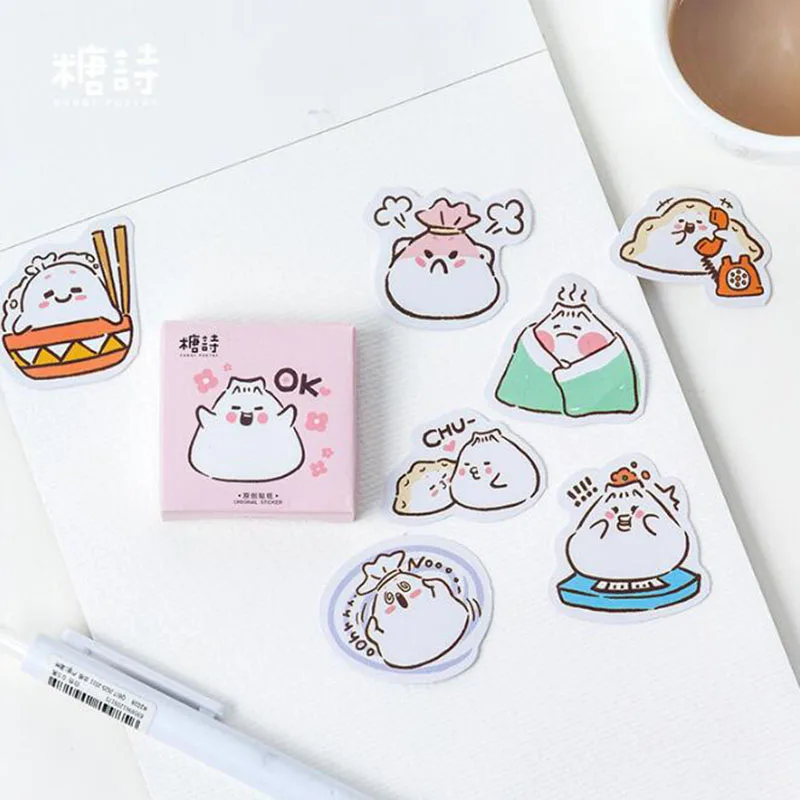 Kawaii Sticker Eat Dumplings Pack Shaped Sealing Sticker Stationery DIY Scrapbooking Pattern Album Decor Office School Supplies
Kawaii Sticker Eat Dumplings Pack Shaped Sealing Sticker Stationery DIY Scrapbooking Pattern Album Decor Office School Supplies