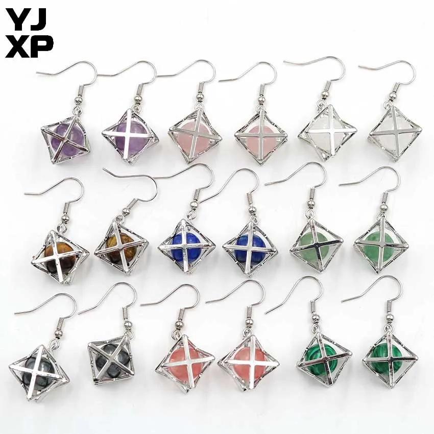 YJXP Wholesale 10pcs/lot Merkaba Ear Hook Earrings Natural Stone Crystal Beads Mixed Color Drop Earring for Women Europe Jewelry
YJXP Wholesale 10pcs/lot Merkaba Ear Hook Earrings Natural Stone Crystal Beads Mixed Color Drop Earring for Women Europe Jewelry