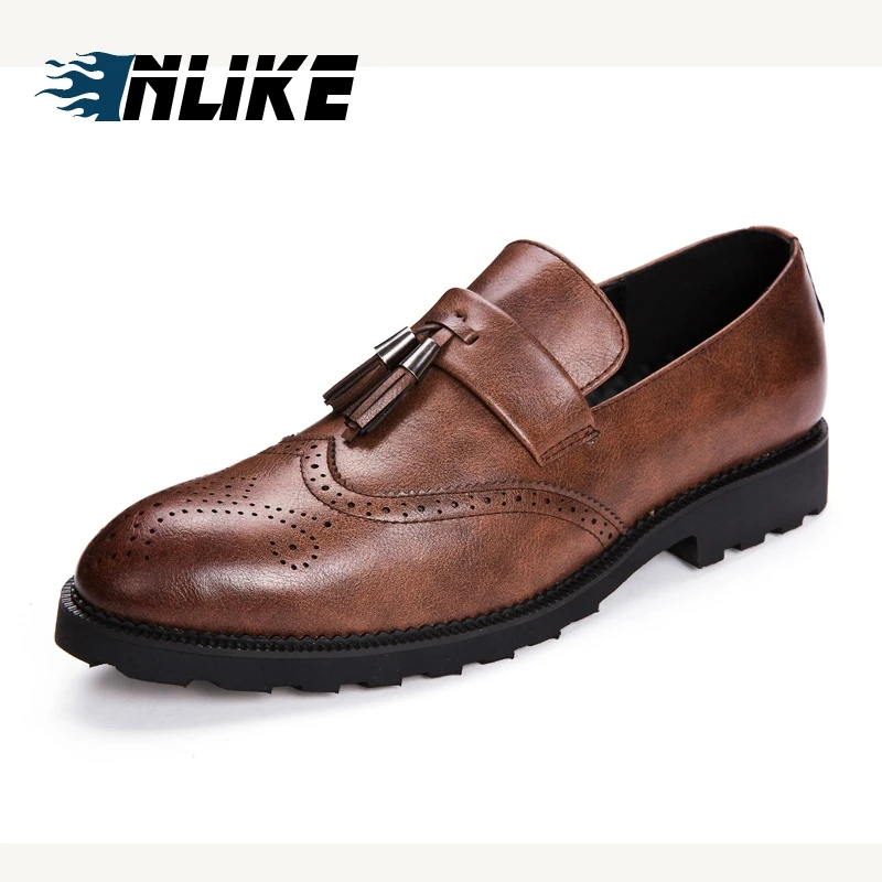 Inlike Men's Tassel leather shoes Mens business Genuine Leather Casual Loafers JW745
Inlike Men's Tassel leather shoes Mens business Genuine Leather Casual Loafers JW745