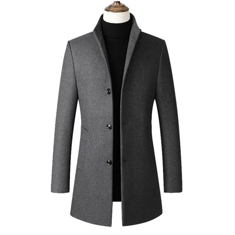 New men's jacket business casual solid color wool jacket stand collar windbreaker slim jacket men's coat
New men's jacket business casual solid color wool jacket stand collar windbreaker slim jacket men's coat
