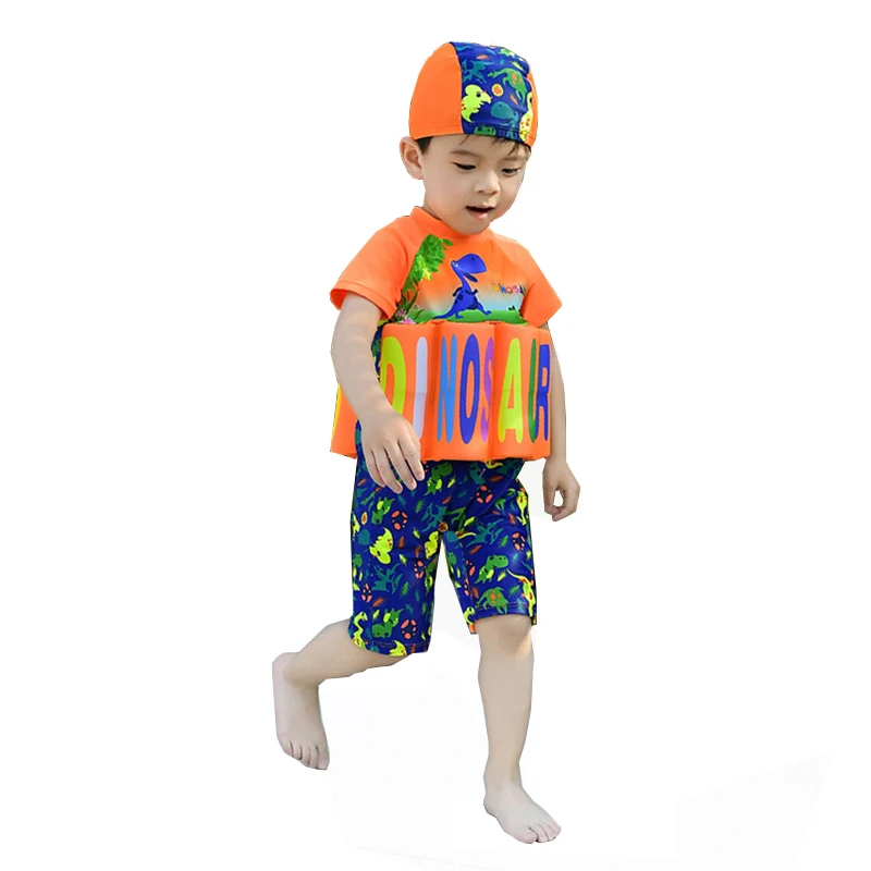 Voobuyla/2019 детский цельный купальный костюм для мальчиков жилет плавания съемный