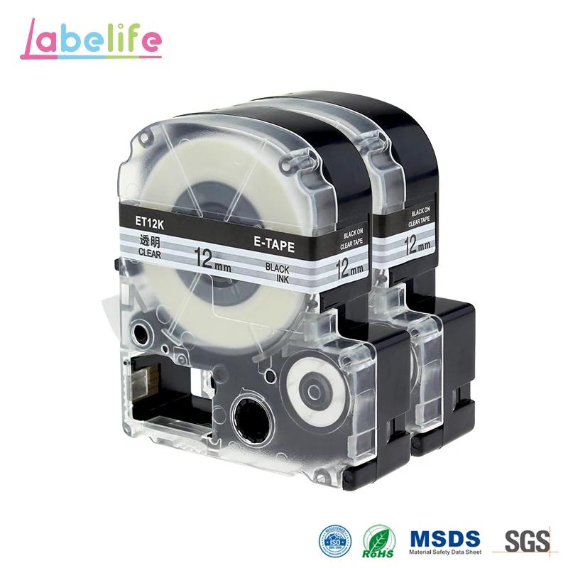 2 Pack ST12K Black On Clear 12mm Compatible Epson Labelworks Label Tape Cartridge Label Maker Tape Refill Cartridge for LW-300
2 Pack ST12K Black On Clear 12mm Compatible Epson Labelworks Label Tape Cartridge Label Maker Tape Refill Cartridge for LW-300