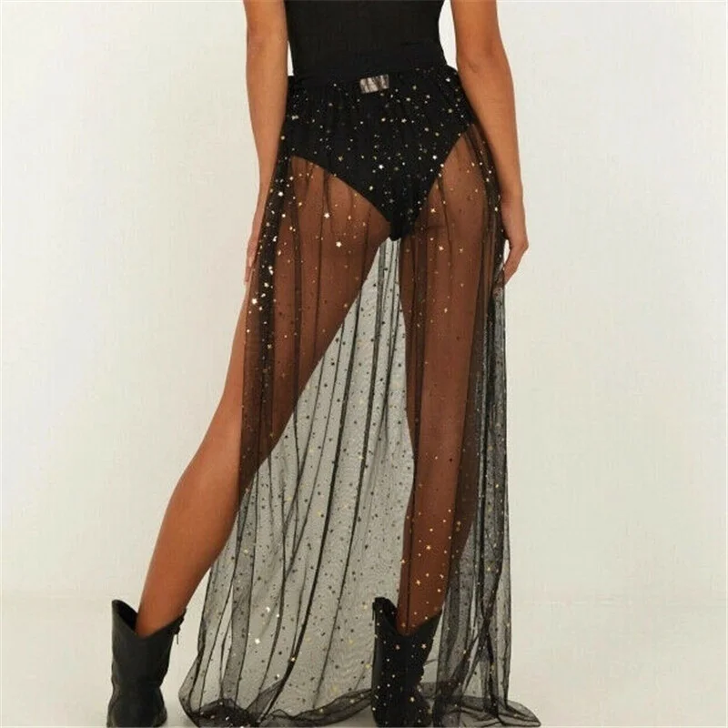 2019 Women Sequin Mesh Split Skirt Paillette Bandage Long Skirts Black Oversized Summer Fashion Beach Skirt Maxi Skirt 909-154
2019 Women Sequin Mesh Split Skirt Paillette Bandage Long Skirts Black Oversized Summer Fashion Beach Skirt Maxi Skirt 909-154