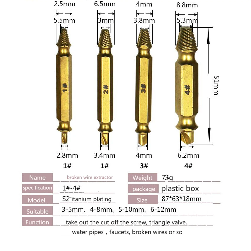 Speed Out Core Drill bit Damaged Screw Extractor Remover Drill For Removing Any stripped screw different models to choose from
Speed Out Core Drill bit Damaged Screw Extractor Remover Drill For Removing Any stripped screw different models to choose from