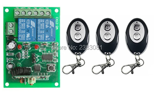 DC12V 2CH RF Wireless Remote Control Switch System 3* ellipse shape transmitter & 1* receiver relay Receiver Smart Home Switch
DC12V 2CH RF Wireless Remote Control Switch System 3* ellipse shape transmitter & 1* receiver relay Receiver Smart Home Switch