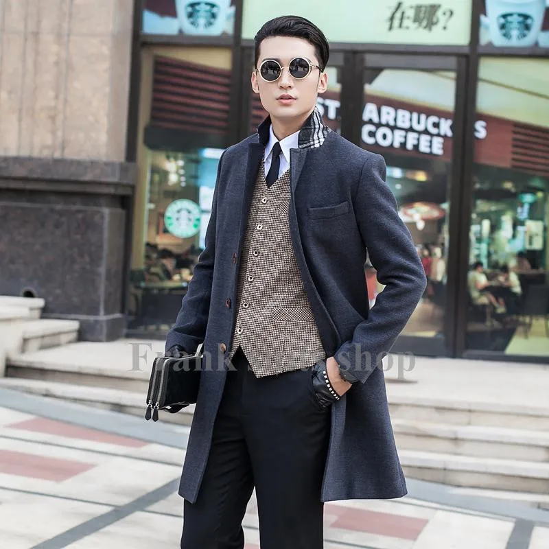 Custom made 2017 New design new arrival Dark gray coat male woolen overcoat slim outerwear trench
Custom made 2017 New design new arrival Dark gray coat male woolen overcoat slim outerwear trench