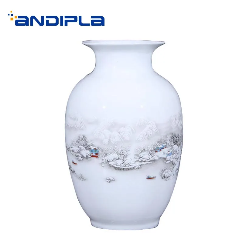 Jingdezhen Ceramic Vase Snow Scene Pattern Artificial Flower Holder Table Vases Home Wine Cooler Decor Craft Collection Souvenir
Jingdezhen Ceramic Vase Snow Scene Pattern Artificial Flower Holder Table Vases Home Wine Cooler Decor Craft Collection Souvenir