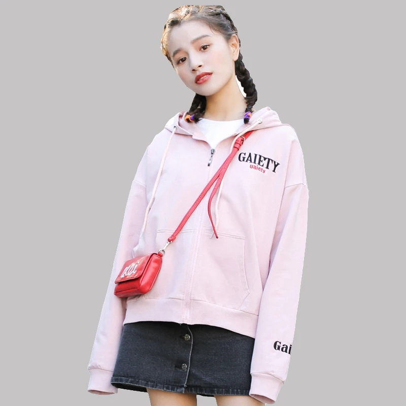 Zipper Hoodie 2018 Women Sweatshirts Outerwear Letter Clothing Feminina Loose Female Casual Pockets Coat Jacket Zip Pink Blue
Zipper Hoodie 2018 Women Sweatshirts Outerwear Letter Clothing Feminina Loose Female Casual Pockets Coat Jacket Zip Pink Blue