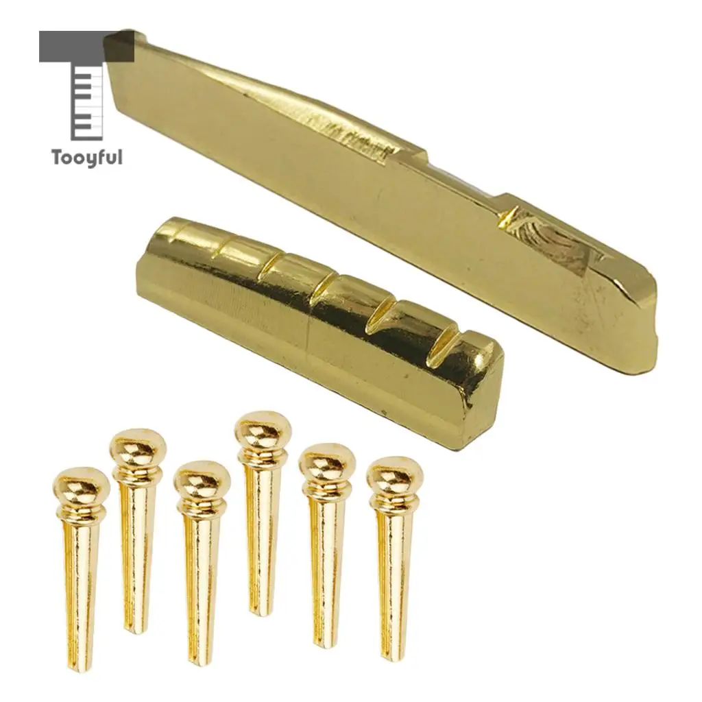 Tooyful латунные мостовые штифты Peg Saddle Nut Набор для 6-струнных аксессуаров для акустической гитары
Tooyful латунные мостовые штифты Peg Saddle Nut Набор для 6-струнных аксессуаров для акустической гитары
