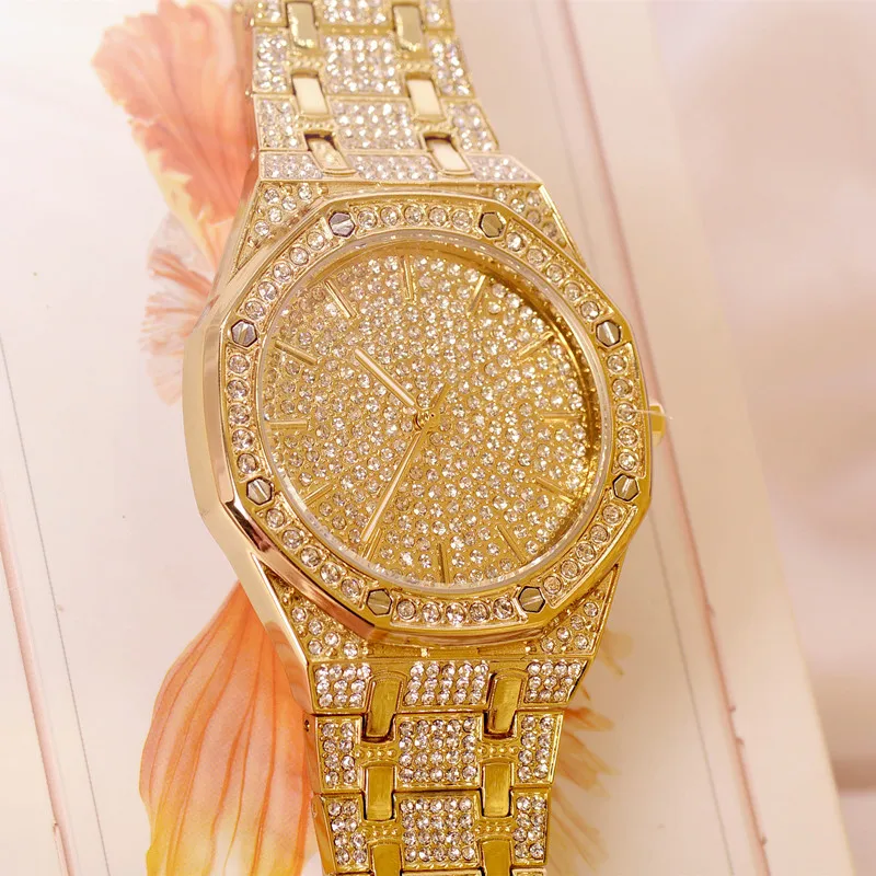 Мужские и женские часы 2019 браслет с кристаллами золотым/серебряным покрытием