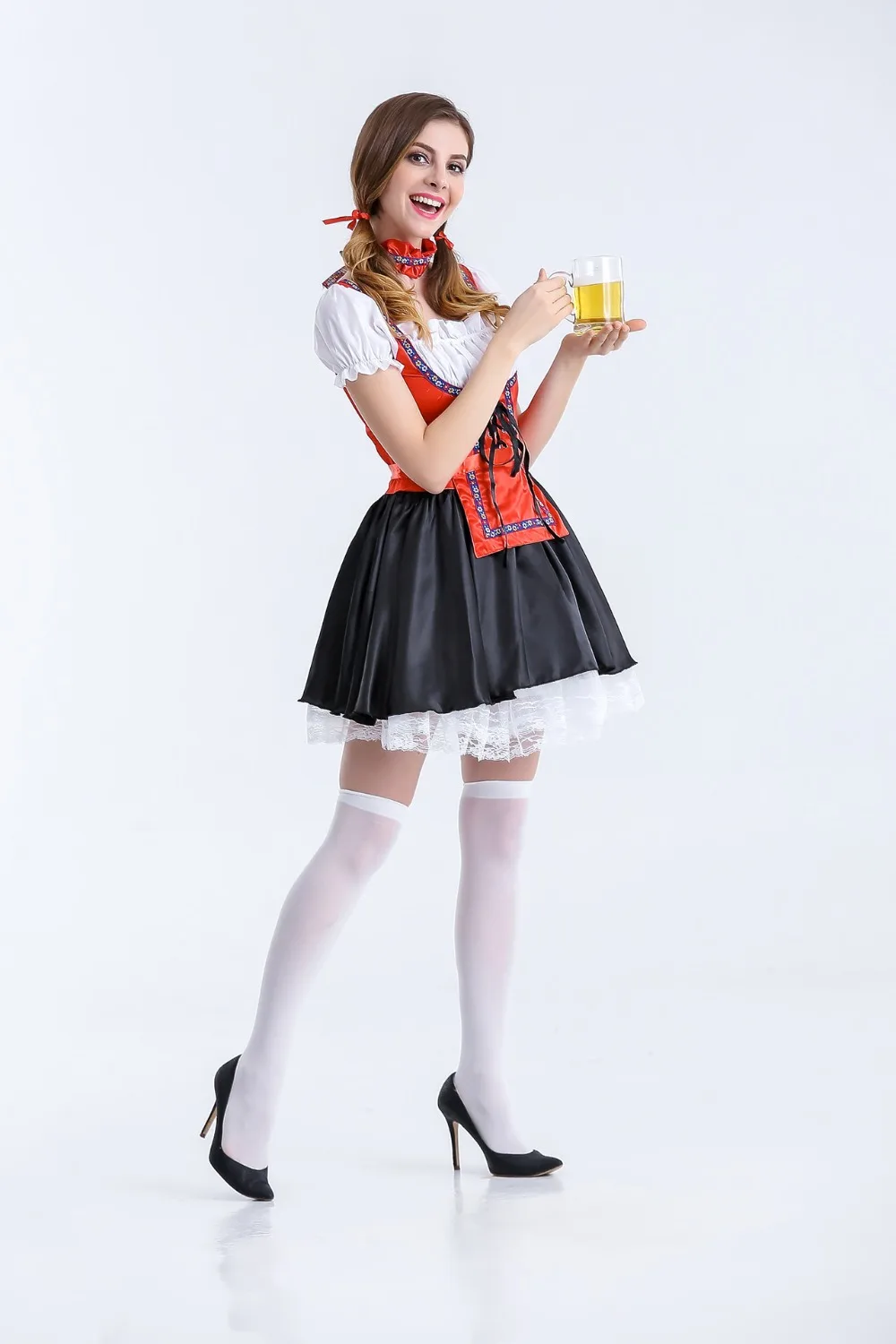 Fashion Oktoberfest Beer Girl Costume Maid Wench Germany Bavarian Short Sleeve Fancy Dress Dirndl For Adult Women
Fashion Oktoberfest Beer Girl Costume Maid Wench Germany Bavarian Short Sleeve Fancy Dress Dirndl For Adult Women