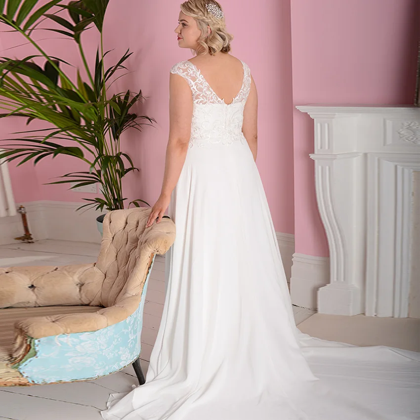 Jiayigong Cap Sleeve Applique Wedding Dresses Boho Scoop Neck Chiffon Beach Wedding Dress Gowns Vestido De Novia Plus Size
Jiayigong Cap Sleeve Applique Wedding Dresses Boho Scoop Neck Chiffon Beach Wedding Dress Gowns Vestido De Novia Plus Size