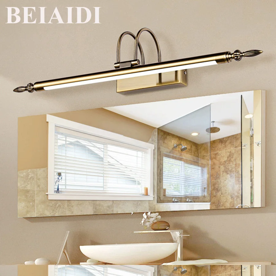BEIAIDI 9W Morden Acrylic Mirror Light Anti-fog Retro Bronze Cabinet Vanity Mirror lamp Makeup Mirror Light For Hotel Restuarant
BEIAIDI 9W Morden Acrylic Mirror Light Anti-fog Retro Bronze Cabinet Vanity Mirror lamp Makeup Mirror Light For Hotel Restuarant