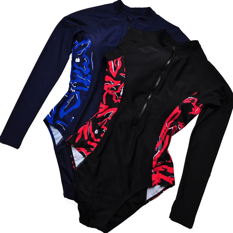 Long Sleeve Swimsuit Sports Rash Guards Women 2019 One Piece Rashguards Zipper Swimwear Beach Plus Size Surfing Bathing Suits
Long Sleeve Swimsuit Sports Rash Guards Women 2019 One Piece Rashguards Zipper Swimwear Beach Plus Size Surfing Bathing Suits