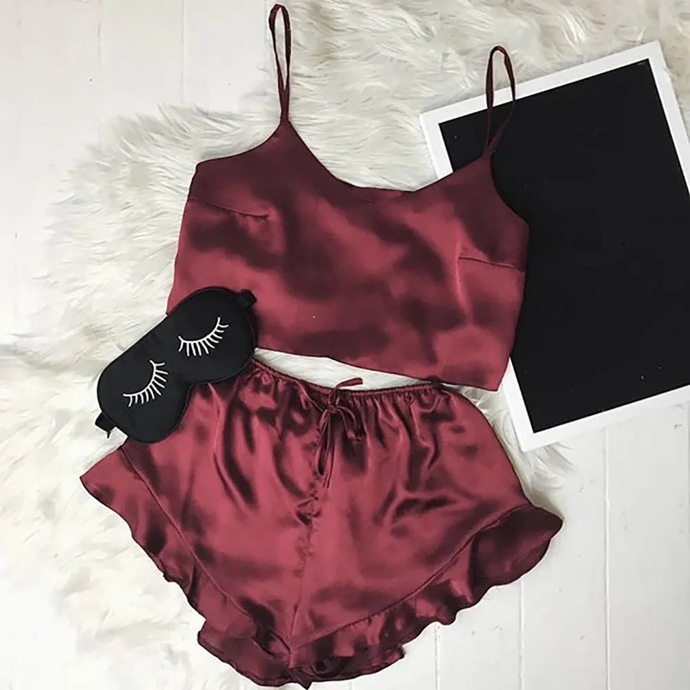 MIARHB Women's Pajamas Female Sleepwear Home Clothes Nightwear Satin Silk Ultra Thin piama dla kobiet pyjamas pour femmes
MIARHB Women's Pajamas Female Sleepwear Home Clothes Nightwear Satin Silk Ultra Thin piama dla kobiet pyjamas pour femmes