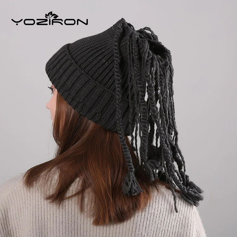 YOZIRON New Ponytail Messy Bun Beanie Men Women Winter Hat Adult Casual Solid Color Wig Winter Caps For Female Male Skullies
YOZIRON New Ponytail Messy Bun Beanie Men Women Winter Hat Adult Casual Solid Color Wig Winter Caps For Female Male Skullies