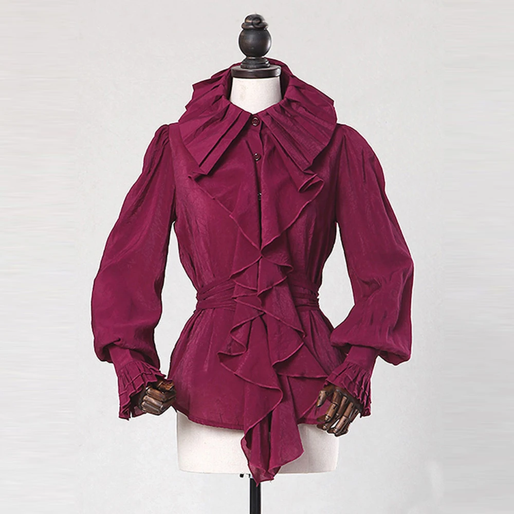 British Spring Women Victorian Cotton Blouses Female Ruffle Vintage Palace Steam Punk Chiffon Shirt Autumn Swallowtail Blouse
British Spring Women Victorian Cotton Blouses Female Ruffle Vintage Palace Steam Punk Chiffon Shirt Autumn Swallowtail Blouse