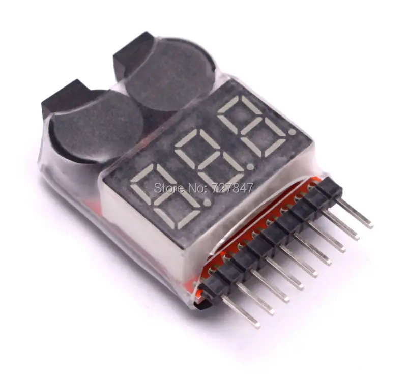 3.7-30V 1-8S Lipo/Li-ion/Fe Battery Voltage 2IN1 Tester Low Voltage Buzzer Alarm
3.7-30V 1-8S Lipo/Li-ion/Fe Battery Voltage 2IN1 Tester Low Voltage Buzzer Alarm