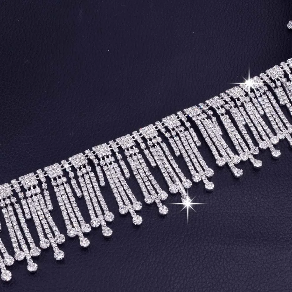 5 ярдов Изысканная одежда со стразами и кисточками для украшения свадебного платья с аппликацией блестящая Посеребренная
5 ярдов Изысканная одежда со стразами и кисточками для украшения свадебного платья с аппликацией блестящая Посеребренная