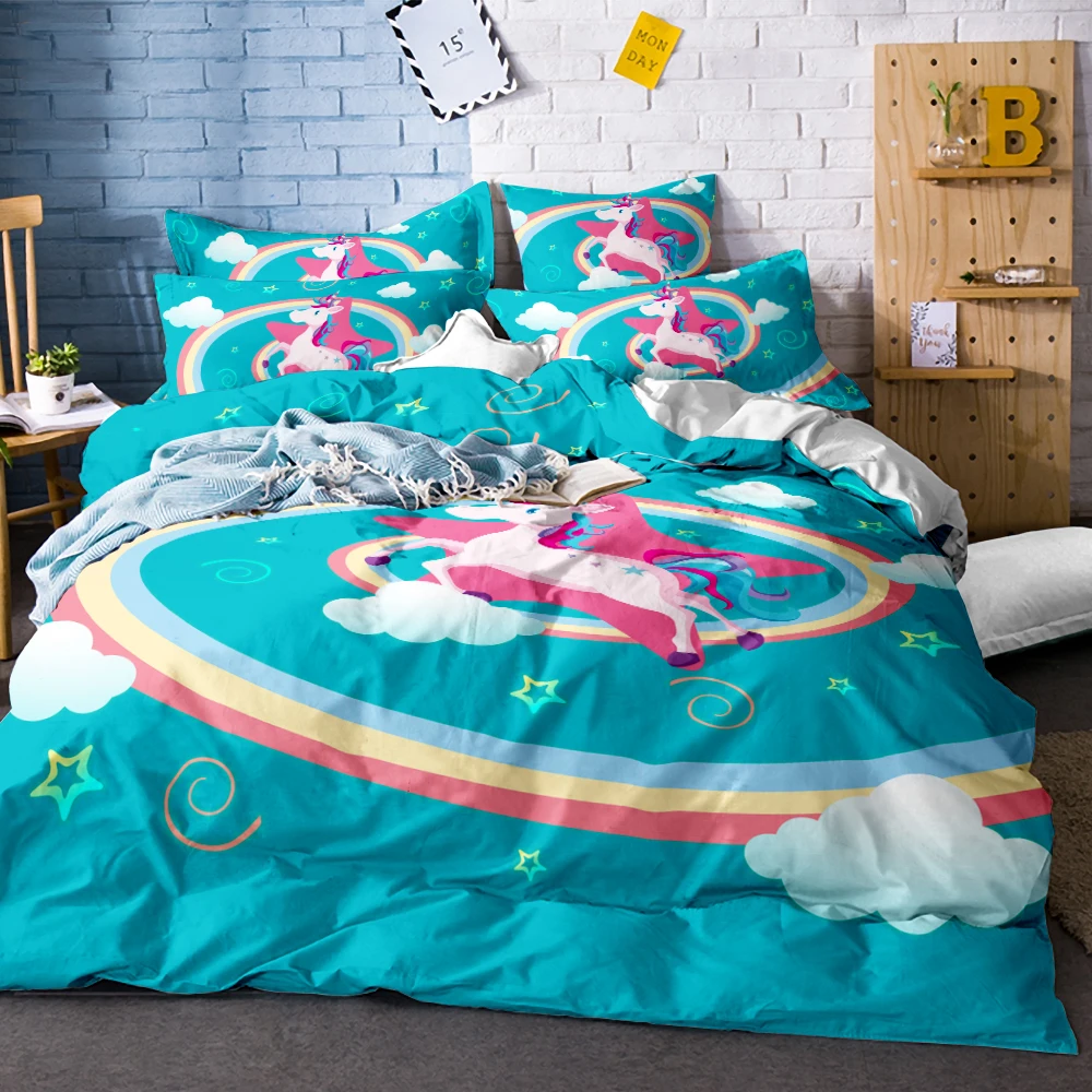 Cute Unicorn Bedding Set Cartoon Duvet Cover Twin Full Queen King Size 3PCS Bedclothes
Cute Unicorn Bedding Set Cartoon Duvet Cover Twin Full Queen King Size 3PCS Bedclothes