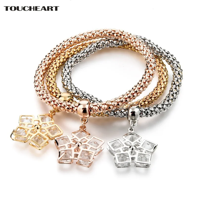 TOUCHEART 3 PCS/Set Gold Crystal Star Charm Bracelets & Bangles For Women Luxury Brand Jewelry Making Bracelet Femme SBR160344
TOUCHEART 3 PCS/Set Gold Crystal Star Charm Bracelets & Bangles For Women Luxury Brand Jewelry Making Bracelet Femme SBR160344