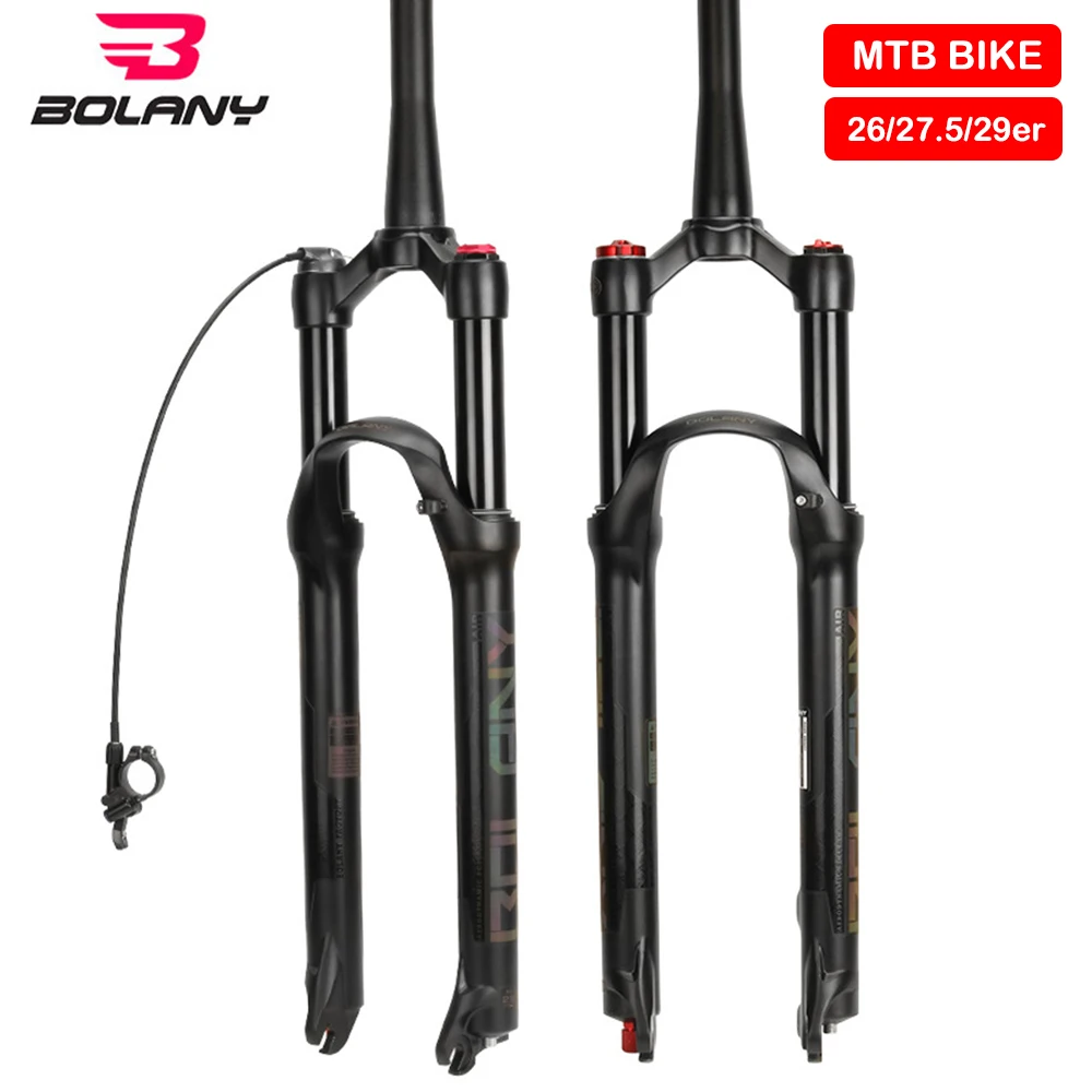 Bolany Magnesium Alloy MTB Bike Fork 26er 27.5er 29er Inch Air Oil Dampong Disc Tapered Straight Tube Line Contril Front Fork
Bolany Magnesium Alloy MTB Bike Fork 26er 27.5er 29er Inch Air Oil Dampong Disc Tapered Straight Tube Line Contril Front Fork