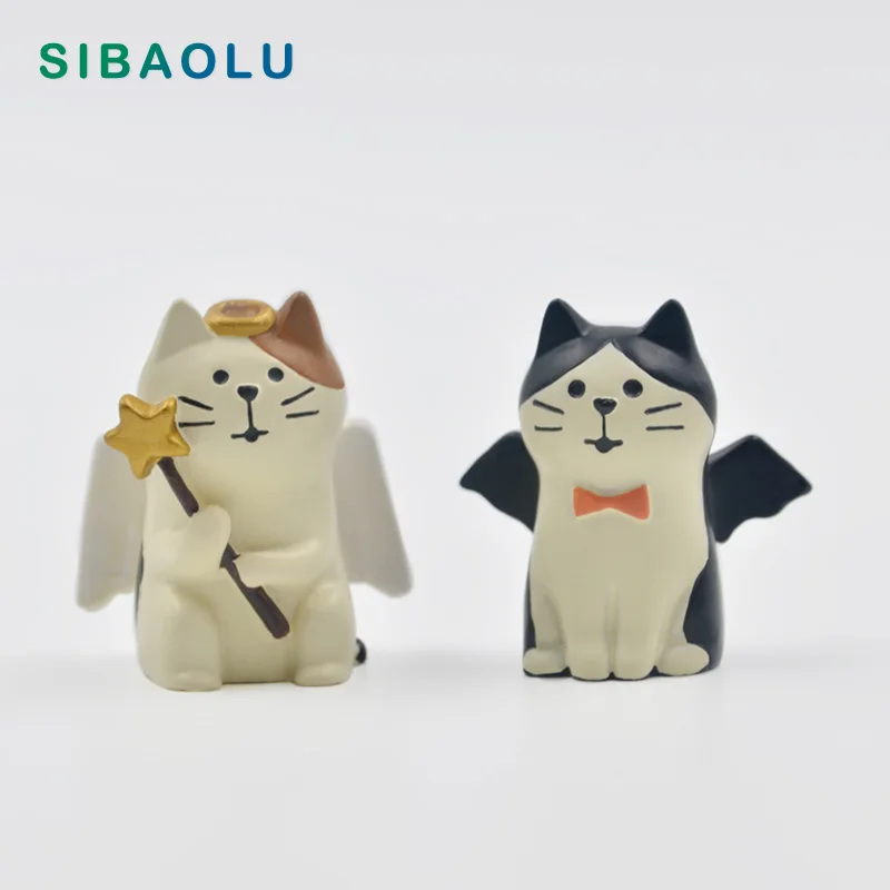 1pc Angel Devil Decole Cats Figurine Love Resin Craft Anime Model Home Ddecor Miniature Fairy Garden Decoration DIY Accessories
1pc Angel Devil Decole Cats Figurine Love Resin Craft Anime Model Home Ddecor Miniature Fairy Garden Decoration DIY Accessories