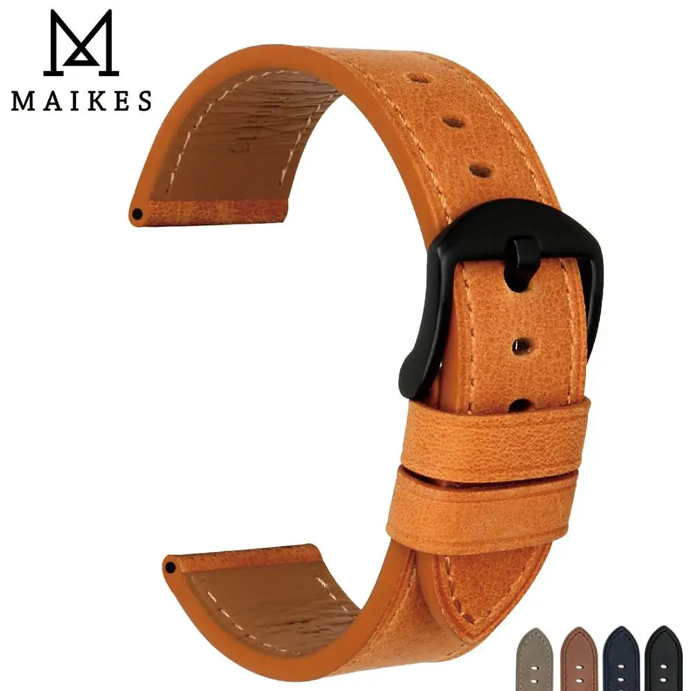 MAIKES Watch Accessories Watch Strap Genuine Leather 24mm 22mm Watch Band Soft Wrist Watch Orange Watchband For Omega Panerai
MAIKES Watch Accessories Watch Strap Genuine Leather 24mm 22mm Watch Band Soft Wrist Watch Orange Watchband For Omega Panerai