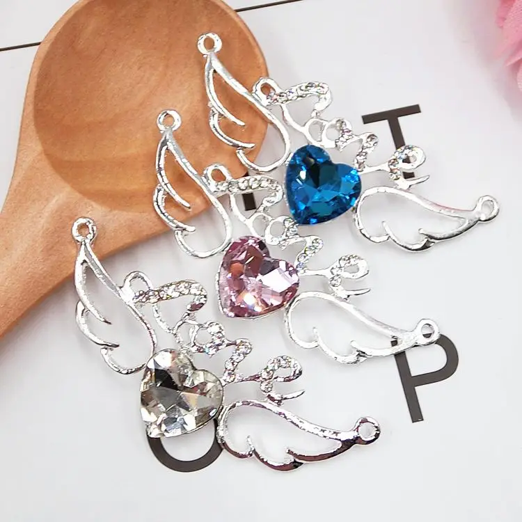 Big Sale 10pcs/lot Alloy Sticker crystal angel wings DIY Decoration diy Cell Phone Accessories/Charms/Pendant/Jewelry Findings
Big Sale 10pcs/lot Alloy Sticker crystal angel wings DIY Decoration diy Cell Phone Accessories/Charms/Pendant/Jewelry Findings