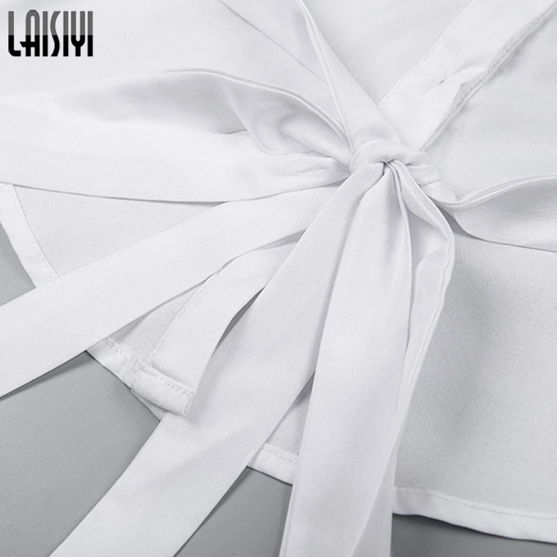 LAISIYI Turn-down Collar White Shirts Long Sleeves Asymmetric Cropped Blouses Women Sexy Backless Tops Blusas Bandage ASBL20452
LAISIYI Turn-down Collar White Shirts Long Sleeves Asymmetric Cropped Blouses Women Sexy Backless Tops Blusas Bandage ASBL20452