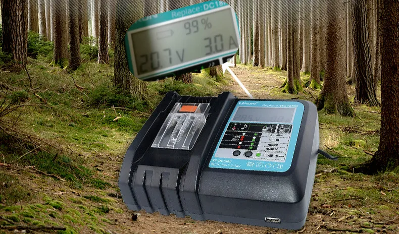 Зарядное устройство USB для Makita, литиевая батарея 18 в постоянного тока, с дисплеем на экране, с USB-интерфейсом
Зарядное устройство USB для Makita, литиевая батарея 18 в постоянного тока, с дисплеем на экране, с USB-интерфейсом
