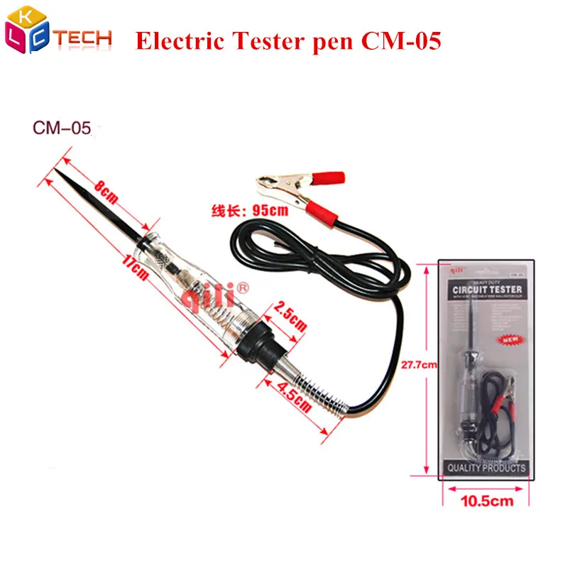 10pcs/lot Qili CM-05 Tester Multi-function Auto Voltage Teter Pen Auto Car Truck Motorcycle Circuit Voltage Tester Pen Test Tool
10pcs/lot Qili CM-05 Tester Multi-function Auto Voltage Teter Pen Auto Car Truck Motorcycle Circuit Voltage Tester Pen Test Tool